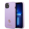 Etui Guess GUHCP13SPS4MU na iPhone 13 mini purpurowy/purple hardcase Saffiano 4G Small Metal Logo