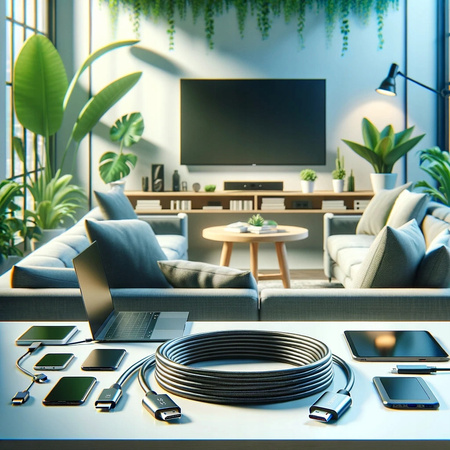 CO2 KABEL HDMI DO DISPLAYPORT 1.4 ADAPTER HDMI DP FHD 240HZ 4K 60HZ HDR 1M