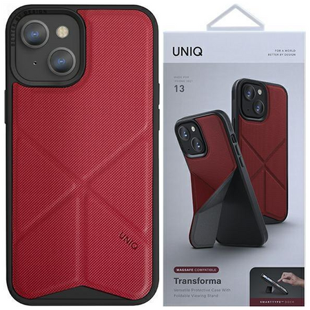 UNIQ etui Transforma iPhone 13 6,1" czerwony/coral red MagSafe