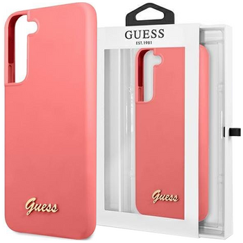 Guess GUHCS22MLSLMGFU S22+ S906 fuksja/fuchsia hardcase Silicone Script Metal Logo