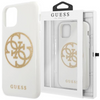 Guess GUHCN65TPUWHGLG iPhone 11 Pro Max biały/white hard case Glitter 4G Circle Logo