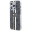 Etui Guess IML 4G Gold Stripe na iPhone 15 Pro Max - czarne