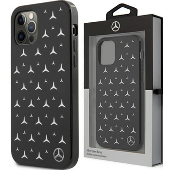 Mercedes MEHCP12LESPBK iPhone 12 Pro Max 6,7" czarny/black hardcase Silver Stars Pattern
