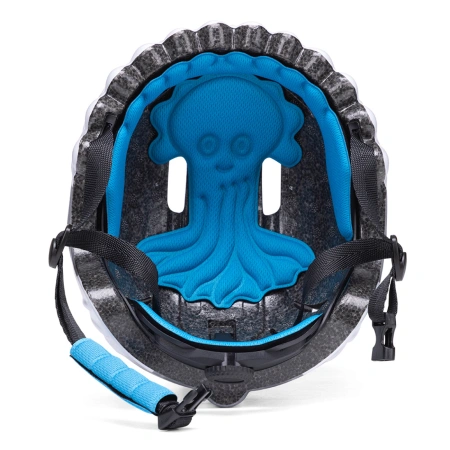 Kask rowerowy dziecięcy Wozinsky  motyw dinozaur 52-56 cm - niebieski