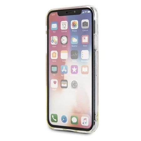 Etui Guess California Glow in the dark na iPhone X / Xs - różowe