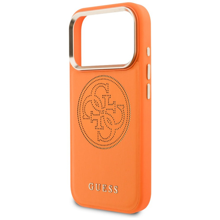 Etui Guess Perforated 4G MagSafe do      iPhone 17 Pro pomarańczowy