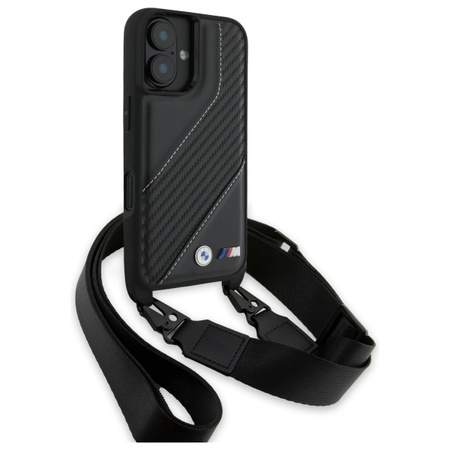 BMW BMHCP16S23PSCCK iPhone 16 6.1       czarny/black hardcase M Edition Carbon Stripe & Strap