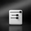 Adapter podróżny SBS 2xUSB-C 1xUSB-A uniwersalny - biały