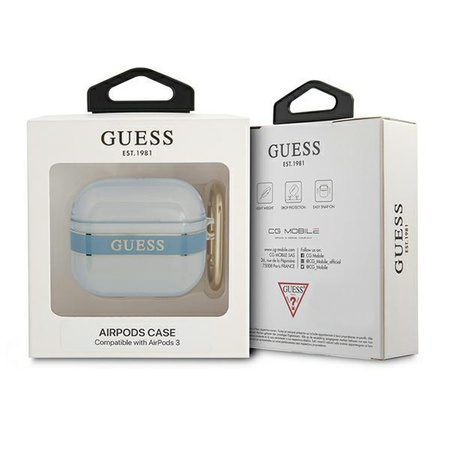 Guess GUA3HHTSB AirPods 3 cover niebieski/blue Strap Collection