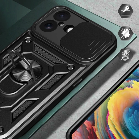 HURTEL ETUI HYBRID ARMOR CAMSHIELD DO IPHONE 17 PANCERNE Z PODSTAWKĄ