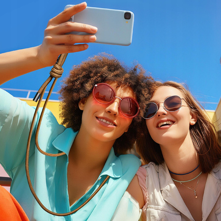 INNOSTYLE SMYCZ DO TELEFONU NA SZYJE WKŁADKA CROSSBODY MOCNA BRĄZOWA 8MM