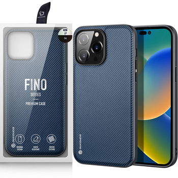 Dux Ducis Fino etui pokrowiec pokryty nylonowym materiałem iPhone 14 Pro niebieski