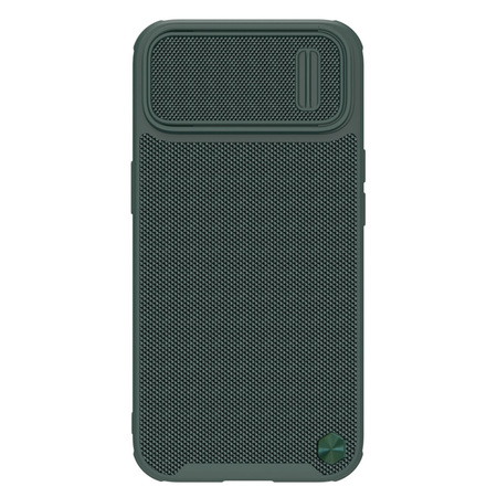 Nillkin Textured S Case etui iPhone 14 Pro Max pancerny pokrowiec z osłoną na aparat ciemnozielone