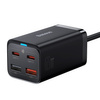 Baseus GaN3 Pro szybka ładowarka sieciowa GaN 2 x USB Typ C / 2 x USB 65W PD, QC4.0+, AFC, PPS + kabel USB Typ C - USB Typ C 1m czarny (CCGP040101)