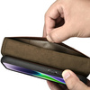 iCarer Oil Wax Wallet Case 2in1 etui iPhone 14 skórzany pokrowiec z klapką Anti-RFID brązowy (WMI14220721-BN)