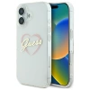 GUESS ETUI HARDCASE DO IPHONE 16 PLUS 6.7 Z MOTYWEM IML HEART PRZEŹROCZYSTE