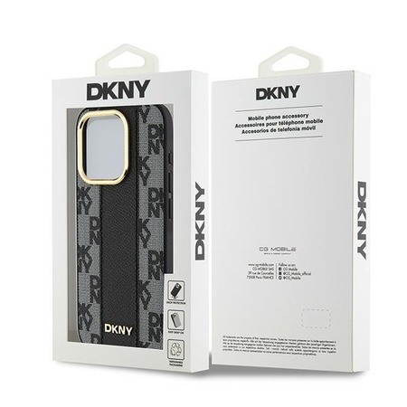 DKNY POKROWIEC HARDCASE DO IPHONE 15 PRO MAX DO MAGSAFE SKÓRZANY CHECKERED