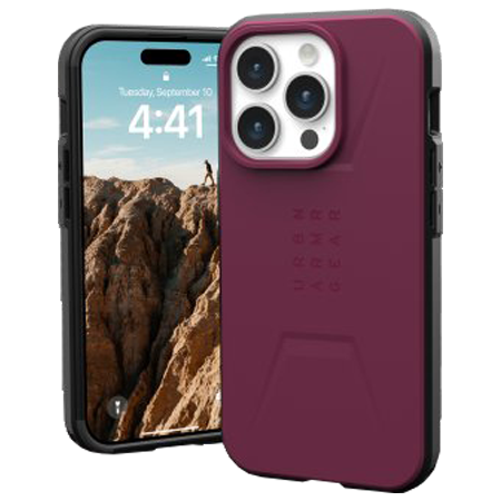 UAG Civilian Magsafe - obudowa ochronna do iPhone 15 Pro (bordeaux)