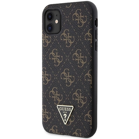 Etui Guess 4G Triangle Metal Logo na iPhone 11 / XR - czarne