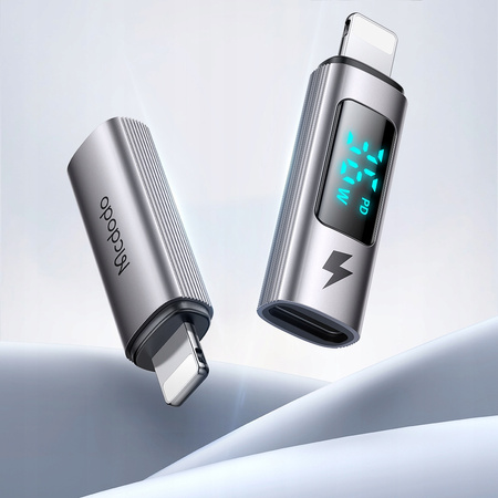 MCDODO ADAPTER PRZEJŚCIÓWKA USB-C USB TYP C DO LIGHTNING IPHONE 36W MIERNIK