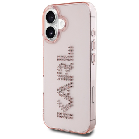 KARL LAGERFELD ETUI IML RHINESTONES LOGO DO IPHONE 16 Z EFEKTOWNYM DESIGNEM