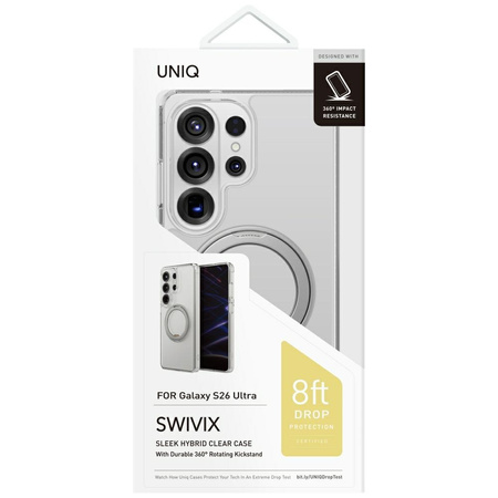 Etui UNIQ Swivix do Samsung Galaxy S26 Ultra 360 Rotating Kickstand przezroczysty