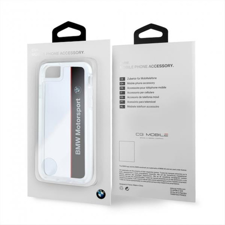 Etui BMW Motorcase na iPhone 7 / 8 / SE 2020 / SE 2022 - przezroczysto-czarne