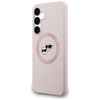Etui Karl Lagerfeld Silicone Karl&Choupette Heads MagSafe do Samsung Galaxy S25 FE różowy