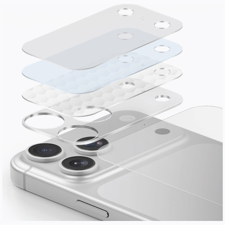 Ochrona modułu aparatu i tylnego panelu UNIQ Optix Aeroshield+ Camera Module Protector do iPhone 17 Pro Max przezroczysty