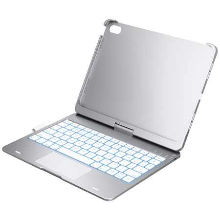 Etui Typecase Flexbook Touch z klawiaturą do iPad 11" (A16) 2025 / iPad 10.9" 2022 srebrny