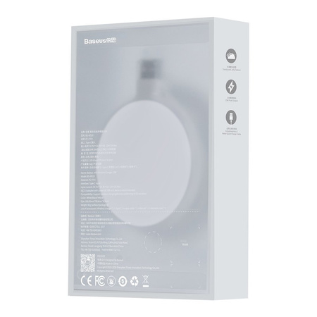Baseus Jelly bezprzewodowa ładowarka Qi 15 W do telefonu słuchawek + kabel USB - USB Typ C biały (WXGD-02)
