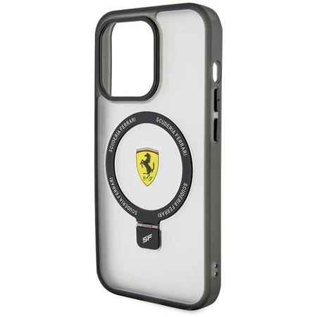 Etui Ferrari Ring Stand 2023 Collection MagSafe do iPhone 15 Pro Max - przezroczyste