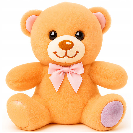 BAMBLY LAWENDOWY MIŚ PLUSZOWY PLUSZAK MASKOTKA PRZYTULANKA POMARAŃCZ 15CM