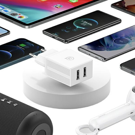 USAMS ŁADOWARKA 2XUSB 18W DO IPHONE 11 12 13 14 Z KABLEM DO LIGHTNING