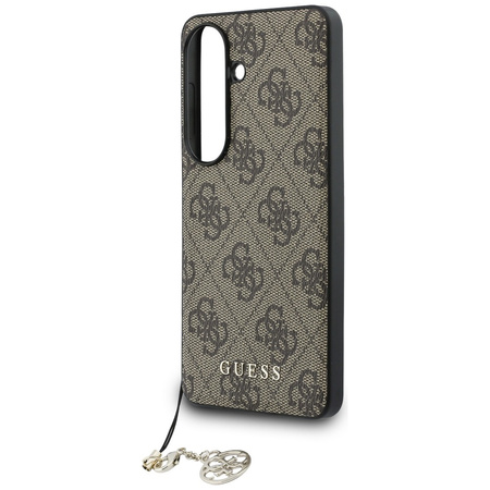 Etui Guess 4G Classic Logo Charm MagSafe do Samsung Galaxy S26 brązowy