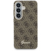 Etui Guess 4G Script MagSafe do Samsung Galaxy S26 brązowy