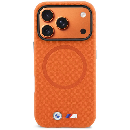 Etui BMW M FW Logo Metal MagSafe do      iPhone 17 Pro Max pomarańczowy