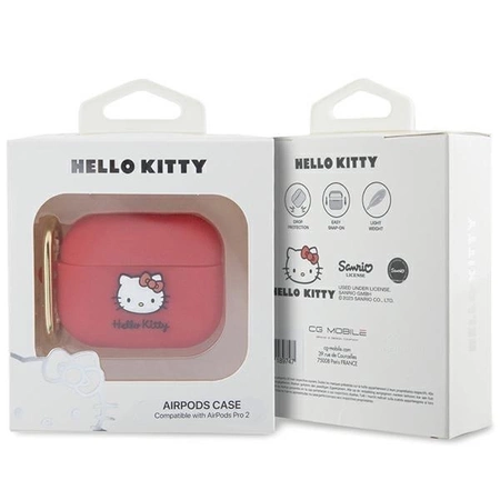 Etui Hello Kitty Silicone 3D Kitty Head na AirPods Pro 2 (2022/2023) - fuksjowe