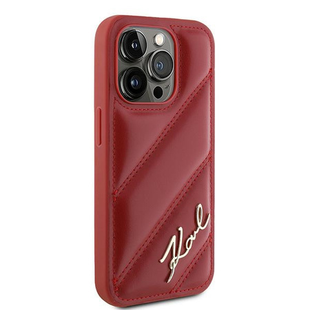 KARL LAGERFELD ETUI HARDCASE DO IPHONE 15 PRO 6,1 DIAGONAL QUILTED SCRIPT