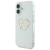 GUESS ETUI HARDCASE DO IPHONE 16 6.1'' Z IML HEART I PRZEŹROCZYSTYM WZOREM