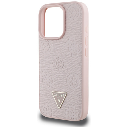 GUESS ETUI POKROWIEC MAGNETYCZNY DO MAGSAFE IPHONE 16 PRO GRAINED HOT STAMP