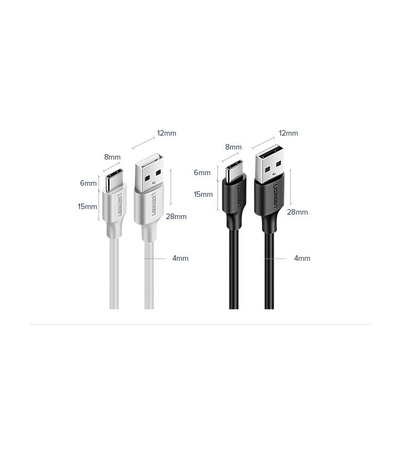 Ugreen kabel przewód USB - USB Typ C 2A 2m czarny (60118)