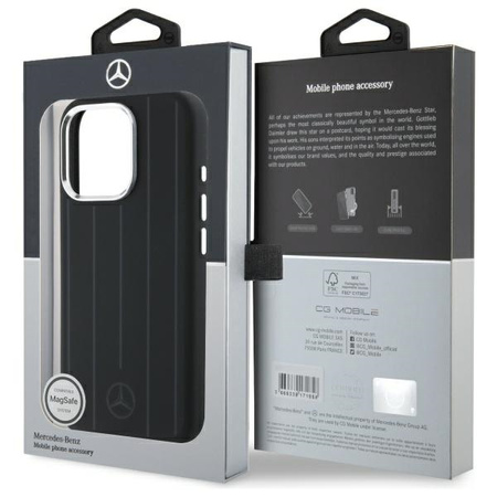 MERCEDES ETUI HARDCASE DO IPHONE 16 PRO 6.3 DO MAGSAFE SILIKONOWE STRIPE