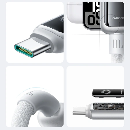 Kabel Joyroom S-A55 StarFlight 100W USB-C - USB-C 1,2m - biały