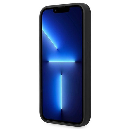 Etui BMW BMHCP14XSILBK na iPhone 14 Pro Max - czarne Silicone Metal Logo