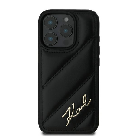 KARL LAGERFELD ETUI HARDCASE DO IPHONE 16 PRO QUILTED Z DEKORACYJNYM WZOREM