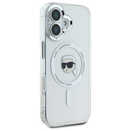 KARL LAGERFELD ETUI MAGNETYCZNE DO IPHONE 16 PLUS HARDCASE METAL KARL HEAD