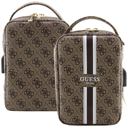 Torba Guess GUHBP4RPSW Organizer - brązowe 4G Printed Stripes