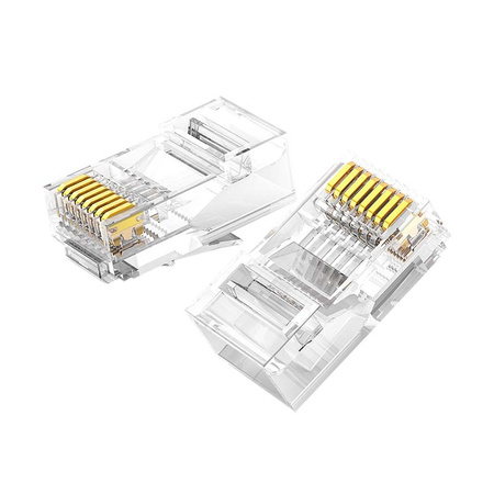 UGREEN WTYCZKA RJ45 NW120 ETHERNET 8P/8C CAT.6/6E DO KABLI UTP 100 SZTUK