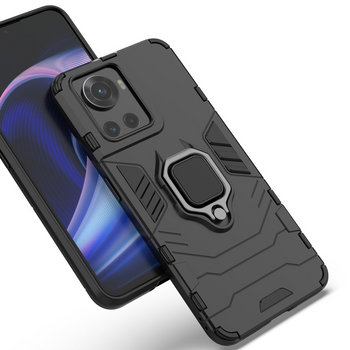 Ring Armor pancerne hybrydowe etui pokrowiec + magnetyczny uchwyt OnePlus Ace czarny